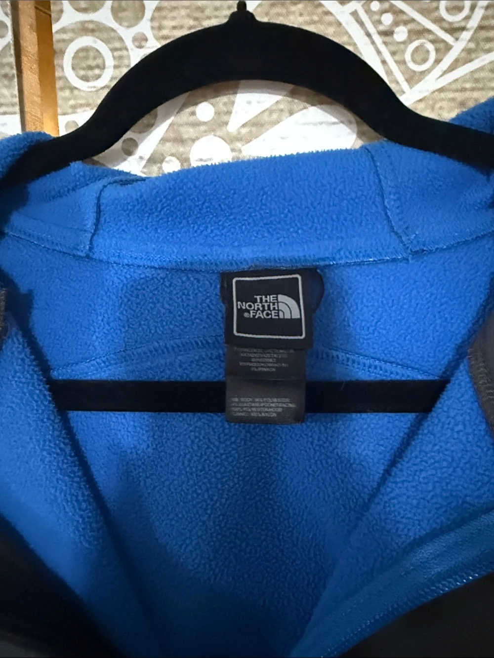 The North Face Men's Charcoal Softshell Jacket with Blue Accents